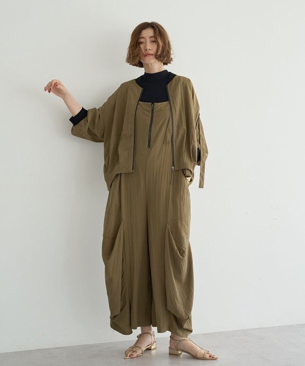 YECCA VECCA 【UVカット/接触冷感/遮熱】COOL5分袖MA-1 Khaki