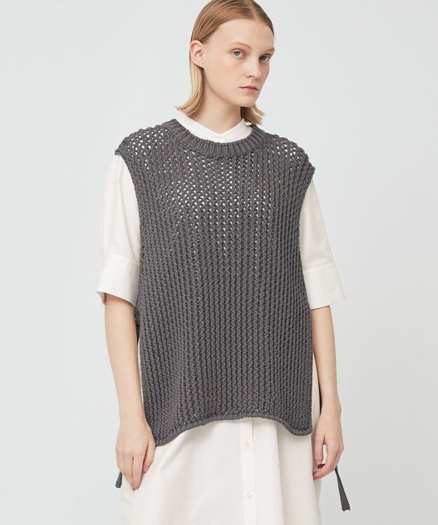 BEIGE， MALLOW / ニットベスト Slate