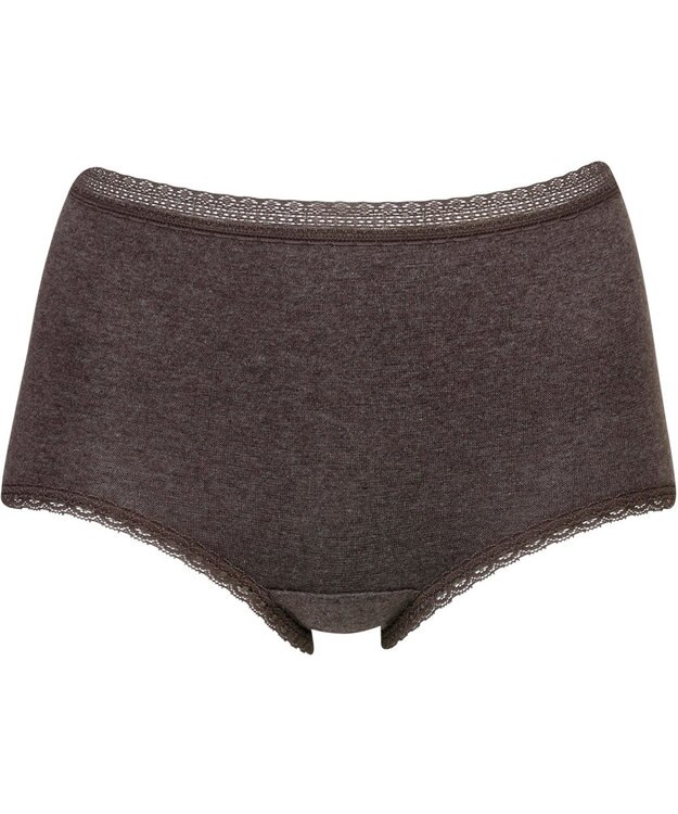 Wing ショーツ あったか裏起毛 綿混(身生地部) やさしい肌あたり はきこみ丈ふかめ 秋 冬 EC4023 ウイング／ワコール ブラウン