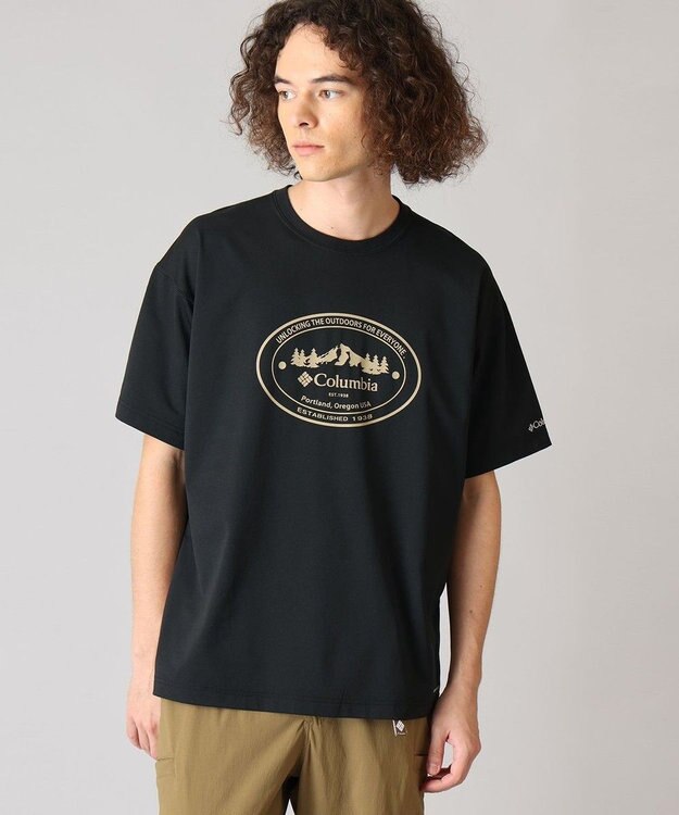 Columbia Columbia/ コールドベイダッシュショートスリーブTシャツ /コロンビア Black Front Print
