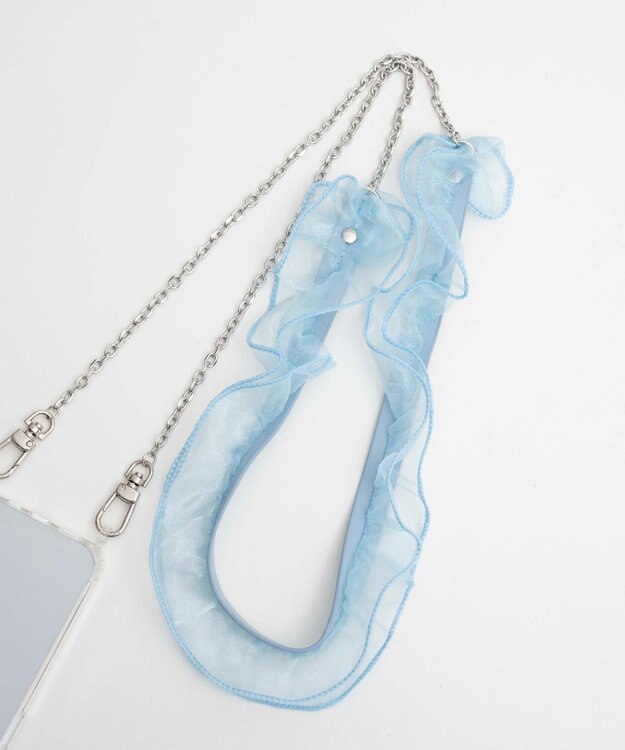 WEGO フリルチェーンストラップ ブルー