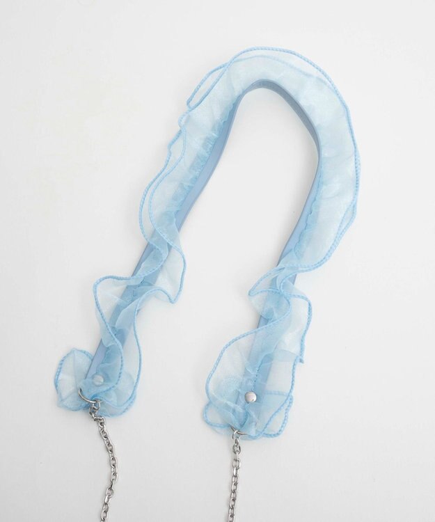 WEGO フリルチェーンストラップ ブルー