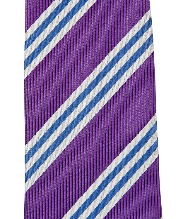 MIKI HOUSE HOT BISCUITS 【ミキハウス】 ストライプ柄ネクタイ パープル