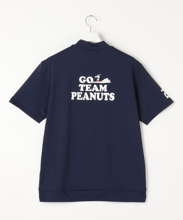 23区GOLF 【PEANUTS】【MEN】スヌーピーコラボ モックネックシャツ ネイビー系