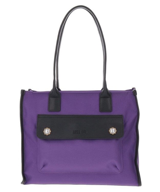 ANNA SUI ヴィンテージボタン トート パープル