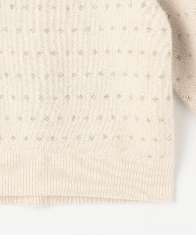 自由区 L ウールジャカードラメ ニット ベージュ系