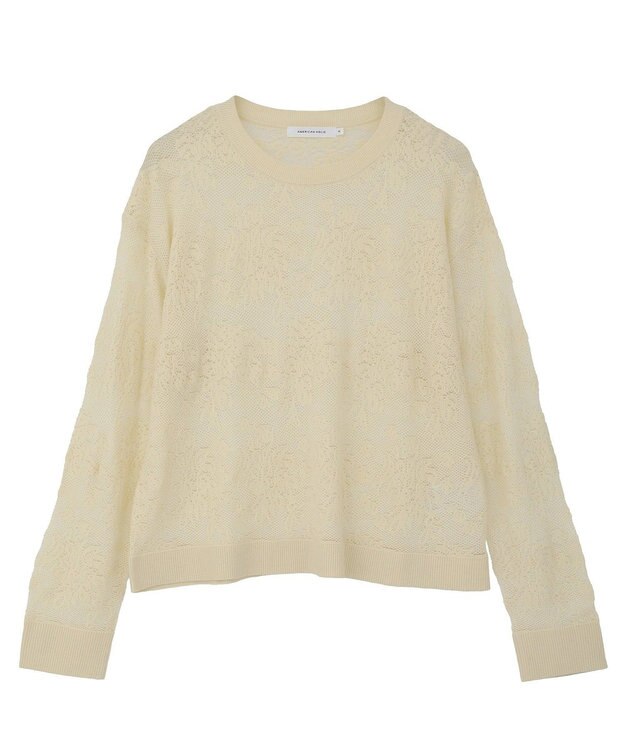 AMERICAN HOLIC レース編みニットプルオーバー Ivory