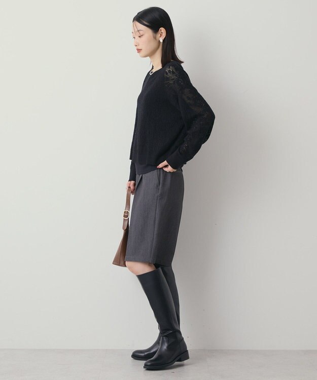 AMERICAN HOLIC レース編みニットプルオーバー Black