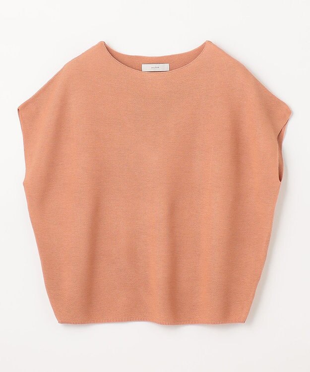 ANY L 【洗濯機可能/アンチピリング/UVケア】アクリルガーターコクーンニット オレンジ