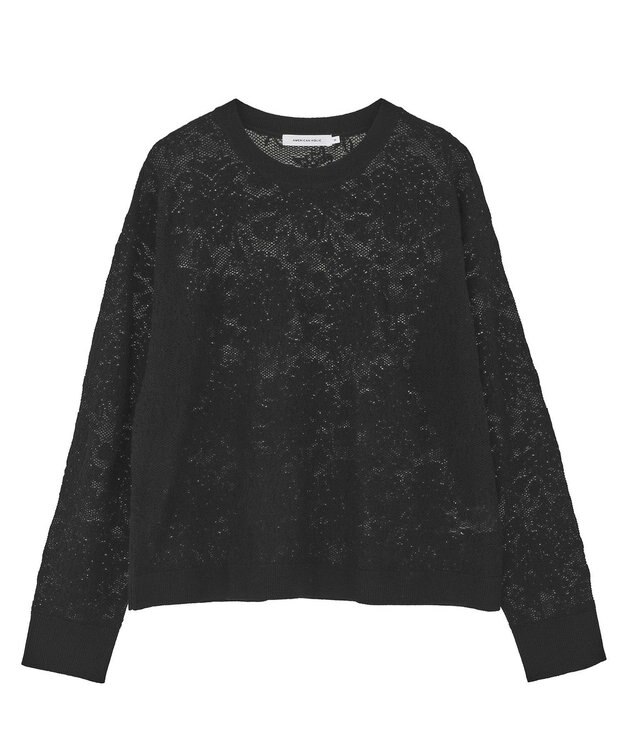 AMERICAN HOLIC レース編みニットプルオーバー Black