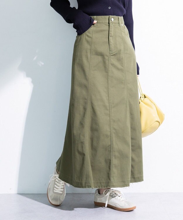 Green Parks チノマーメイドスカート Khaki