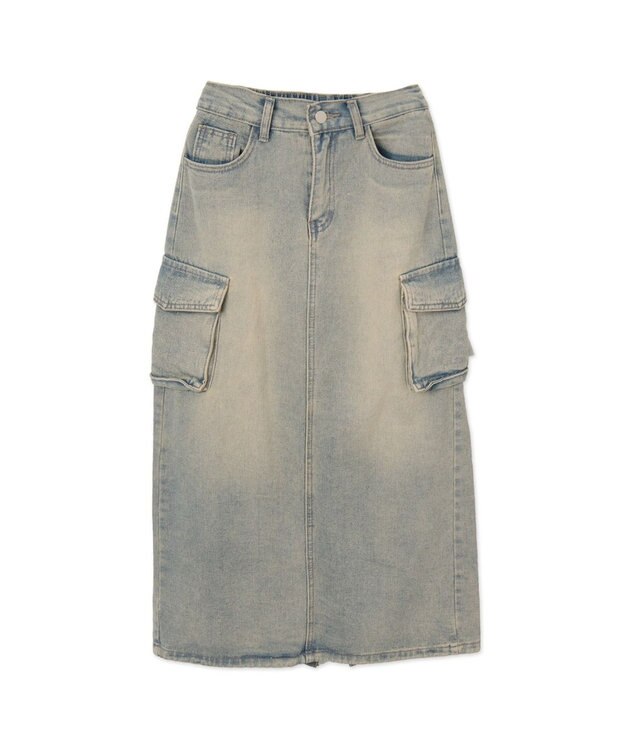 WEGO カーゴデニムスカート デニム淡色