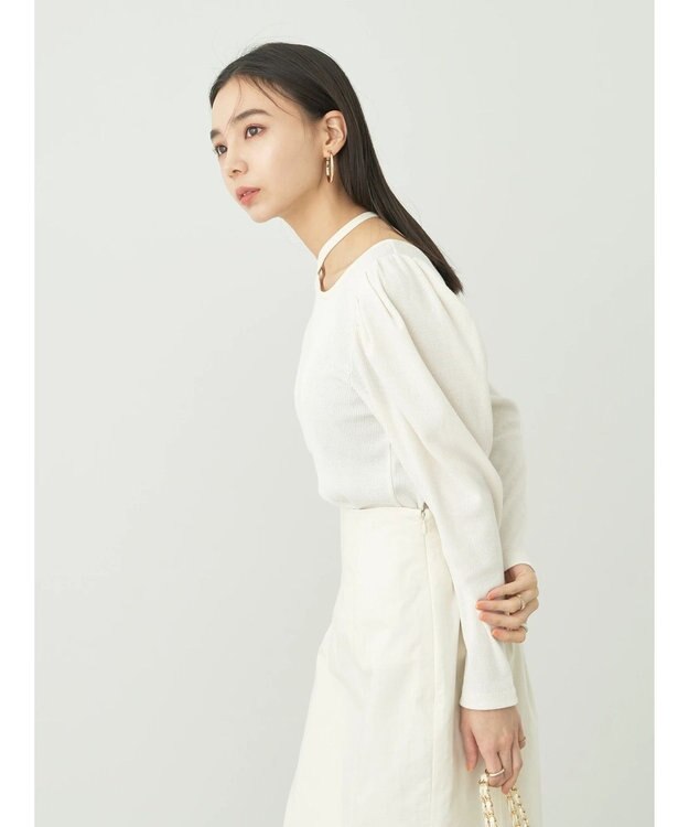 earth music&ecology ホルターネックインナー Ivory