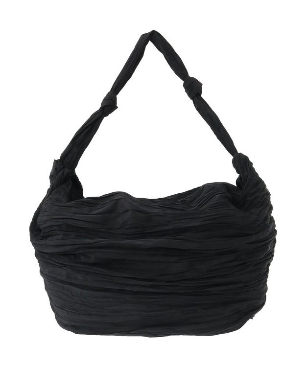 Green Parks ・ＱＵＯＮ　ワイドプリーツショルダーバッグ Black