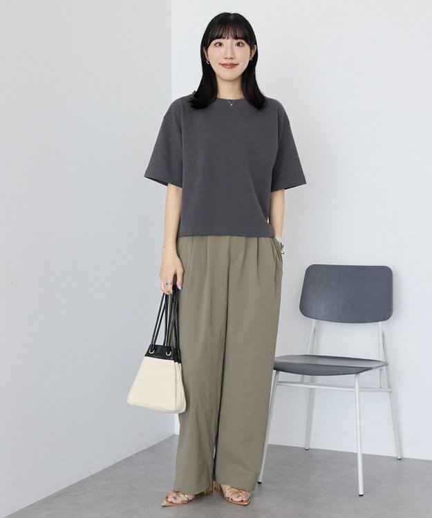 AMERICAN HOLIC 2WAYオフショルスウェット半袖プルオーバー Charcoal Gray