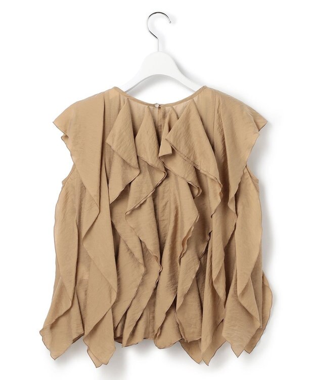 23区 【GOLD LABEL】シアーシルク ブラウス キャメル系