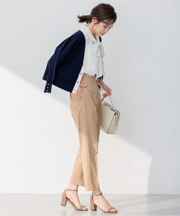 組曲 S 【前後着用可】サッカードビードットプリント ブラウス アイボリー系5