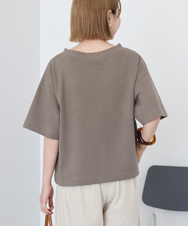 AMERICAN HOLIC 2WAYオフショルスウェット半袖プルオーバー Gray Beige