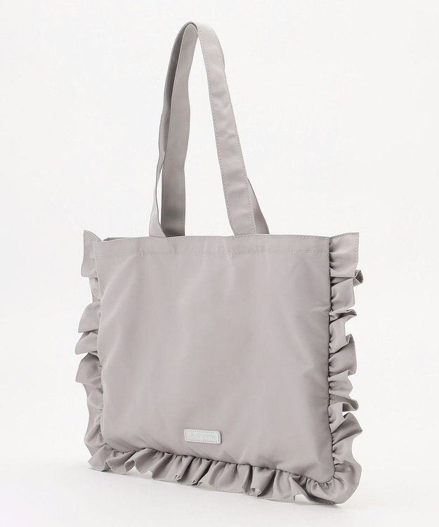 LA BAGAGERIE LA BAGAGERIE×chiyo ポーチ付きフリルエコバッグ シルバー