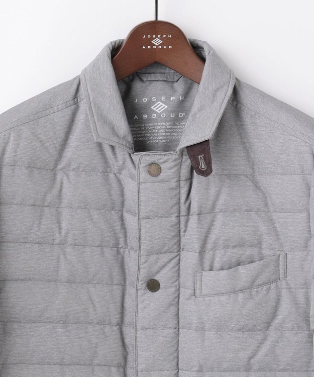 JOSEPH ABBOUD 【軽量/防風/形状記憶】インターレース ダウン ジャケット ライトグレー系