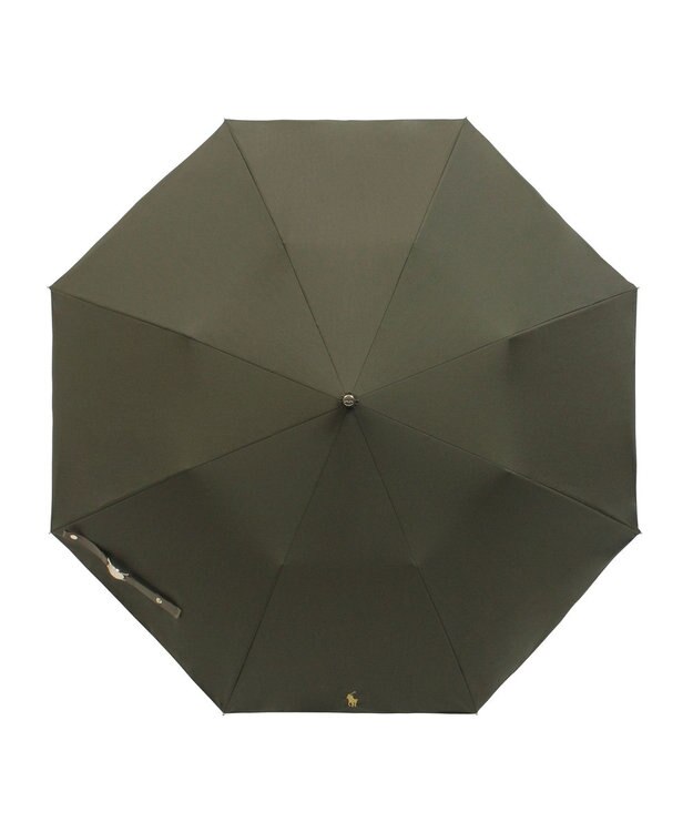 MOONBAT POLO RALPH LAUREN（ポロ ラルフローレン）晴雨兼用日傘 ワンポイント ポロポニー 無地  折りたたみ傘 楽折 遮光 遮熱 UV カーキー