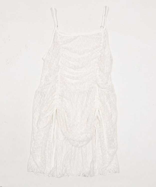 WEGO ドロストデザインキャミワンピース ホワイト