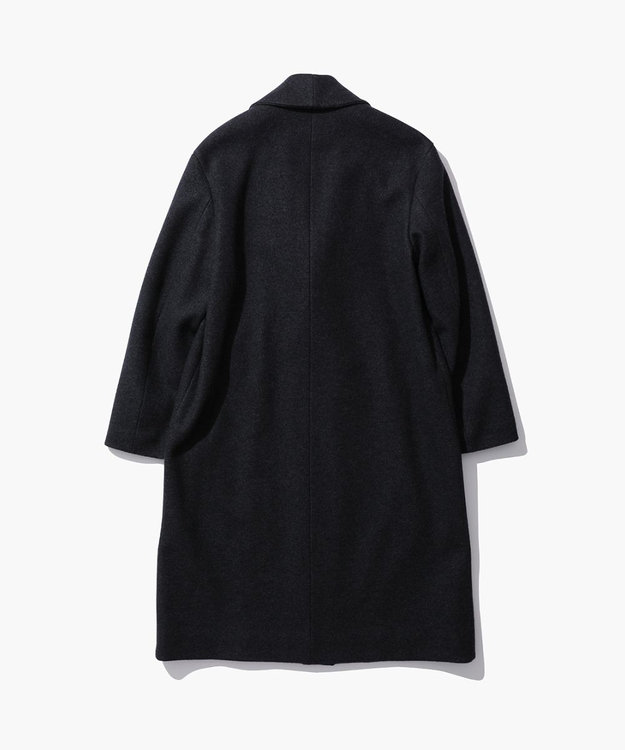 ATON BOMOU MELTON | ショールカラーコート CHARCOAL GRAY