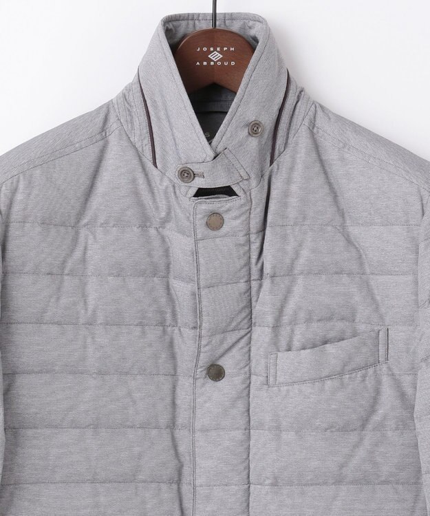 JOSEPH ABBOUD 【軽量/防風/形状記憶】インターレース ダウン ジャケット ライトグレー系