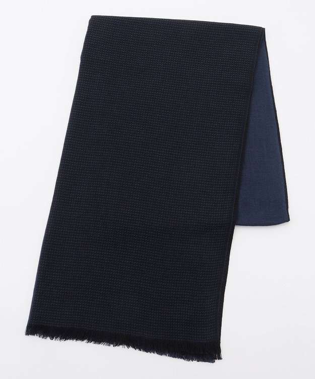 JOSEPH HOMME 柄をアップデート【上質素材】シルクカシミヤ　ブックストール ネイビー系