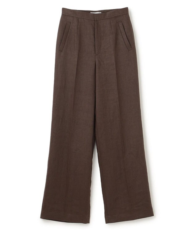 BEIGE， 【GISELe ６月号掲載】CRINUM / ストレートリネンパンツ Dark Brown