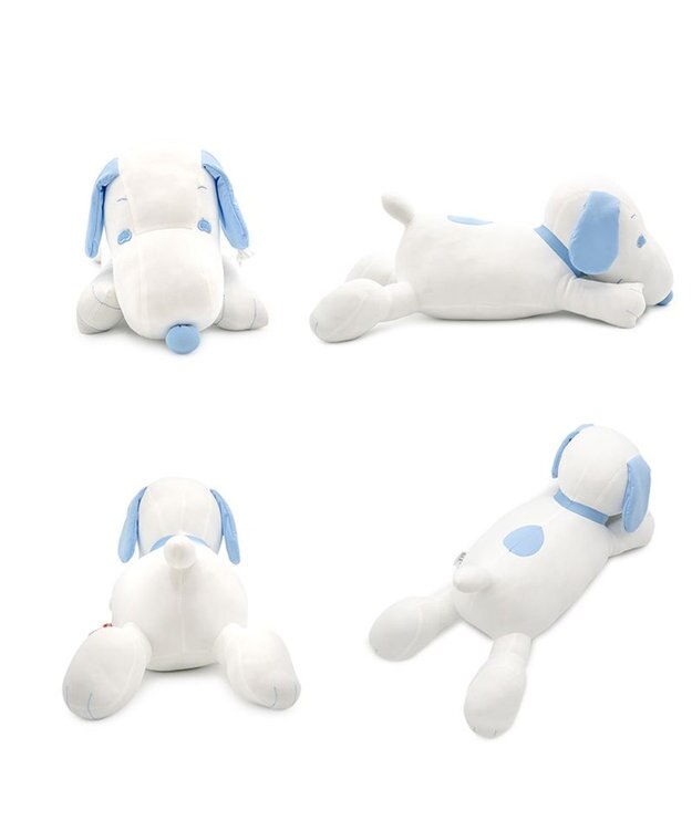 PET PARADISE スヌーピー 冷やし枕クッション S ホワイト×ブルー