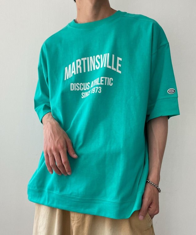 WEGO 【綿100%/MLサイズ展開】DISCUS　ルーズカレッ１００％ グリーン