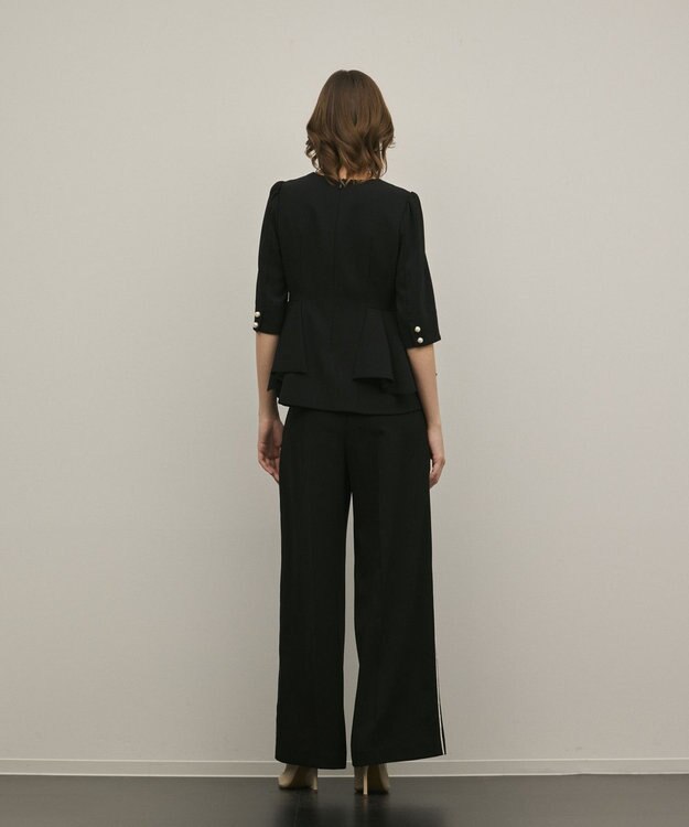 GRACE CONTINENTAL トリアセペプラムトップ ブラック