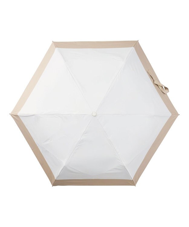 MOONBAT 【遮光100％/晴雨兼用】kowaza コワザ ライトウェイトカーボン ボーダー 折りたたみ傘 簡単に畳める傘 コンパクト 50cm ホワイト