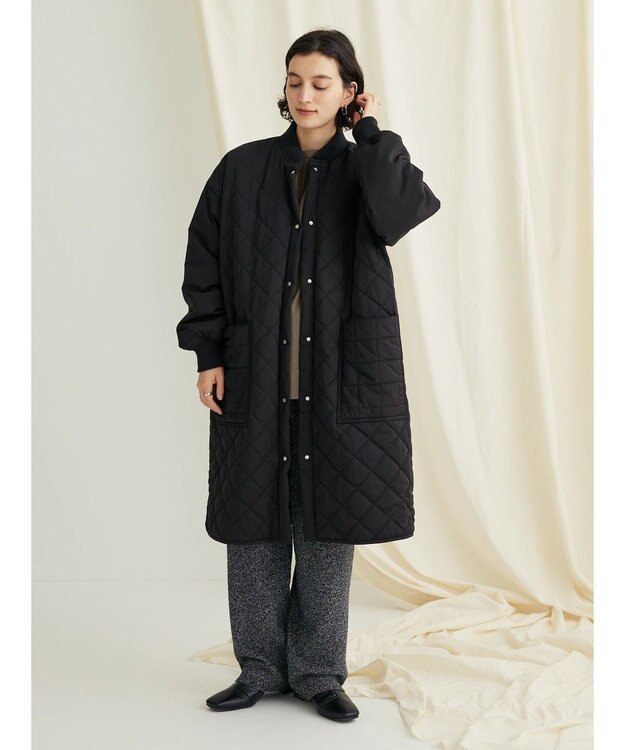 CRAFT STANDARD BOUTIQUE ダイヤキルトロングコート Black