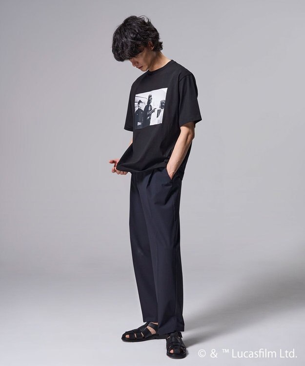 JOSEPH HOMME 【WEB限定】【スター・ウォーズ 】 JOSEPH HOMME スター・ウォーズ / リラックスフォルム クルーネックプリントTシャツ ブラック系1