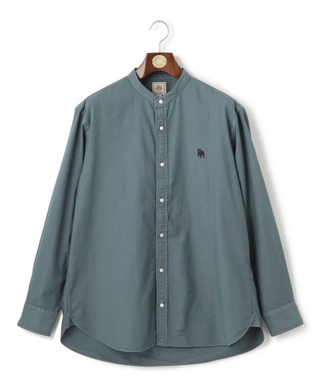J.PRESS MEN 【KING SIZE】【大人気バックブル】バンドカラー オックスフォードガーメントダイシャツ スモーキーグリーン系