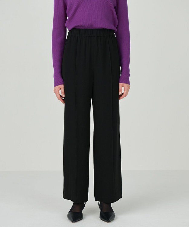 GRACE CONTINENTAL トリアセワイドイージーパンツ ブラック