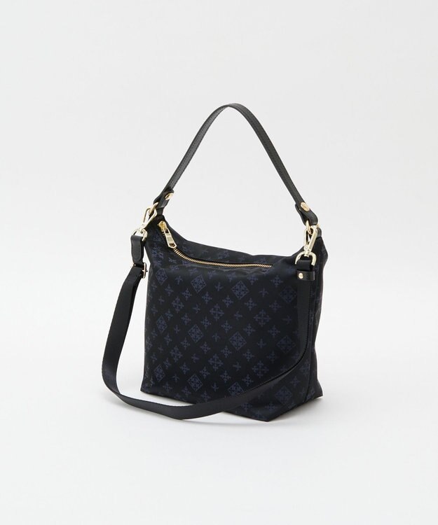 russet シンプルショルダーバッグ (CE-1243) Black/Navy