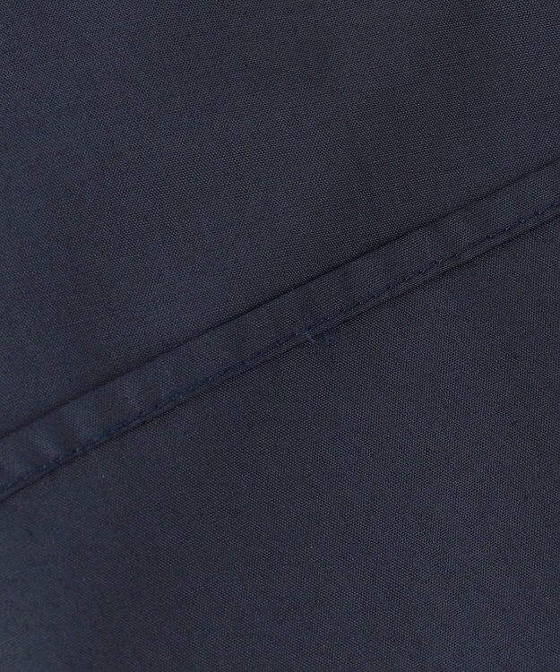 Feroux 【洗える】バンドカラーパールボタン ブラウス ネイビー系