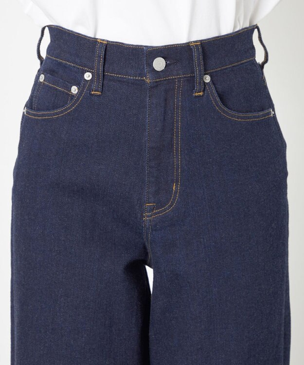 NAVE 【ReNAVE　洗える】ワイドストレッチデニム ネイビー系