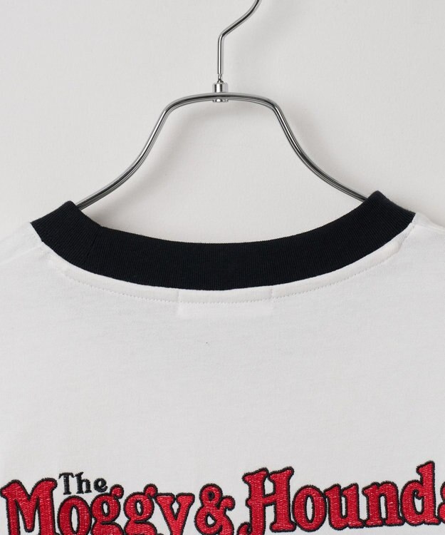 WEGO モチーフ刺繍リンガーT ホワイト