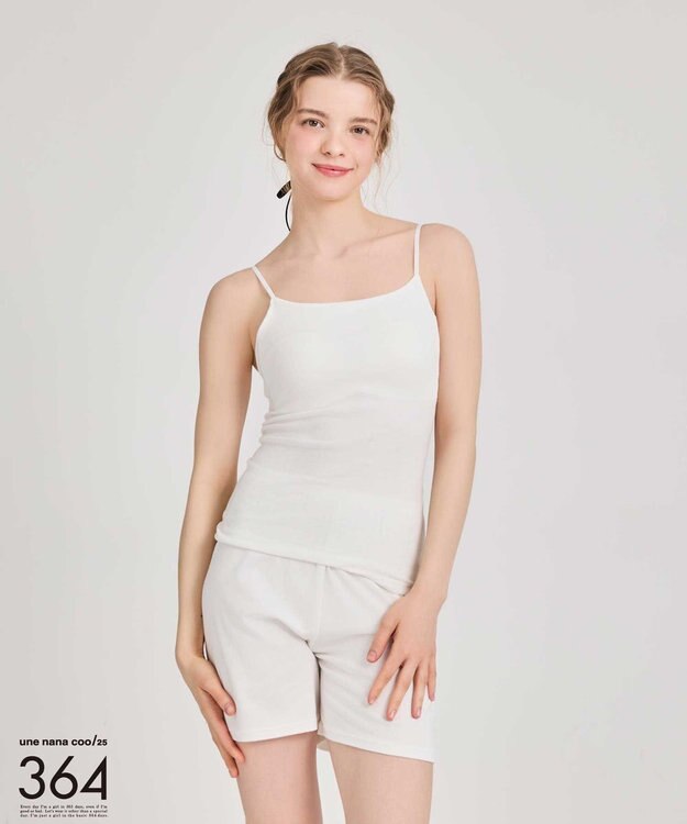une nana cool 【綿混】364ブラトップ　キャミソール アイボリー