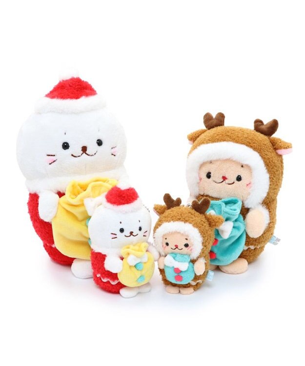 Mother garden しろたん お座り サンタクロース マスコット 19cm お座りぬいぐるみ 赤