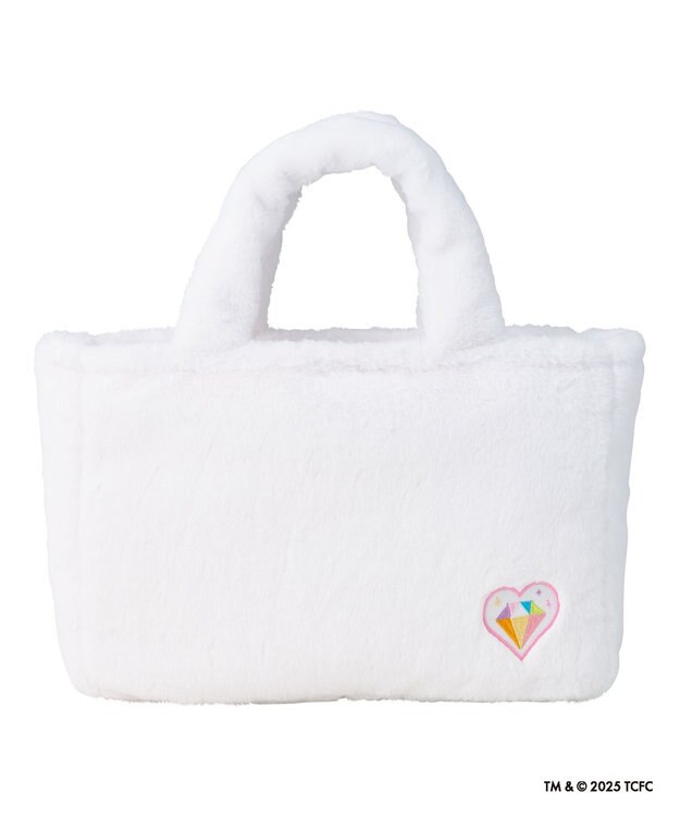 MOONBAT Care Bears(ケアベア) フェイクファーバッグ A4サイズ 手洗い可能 オフホワイト