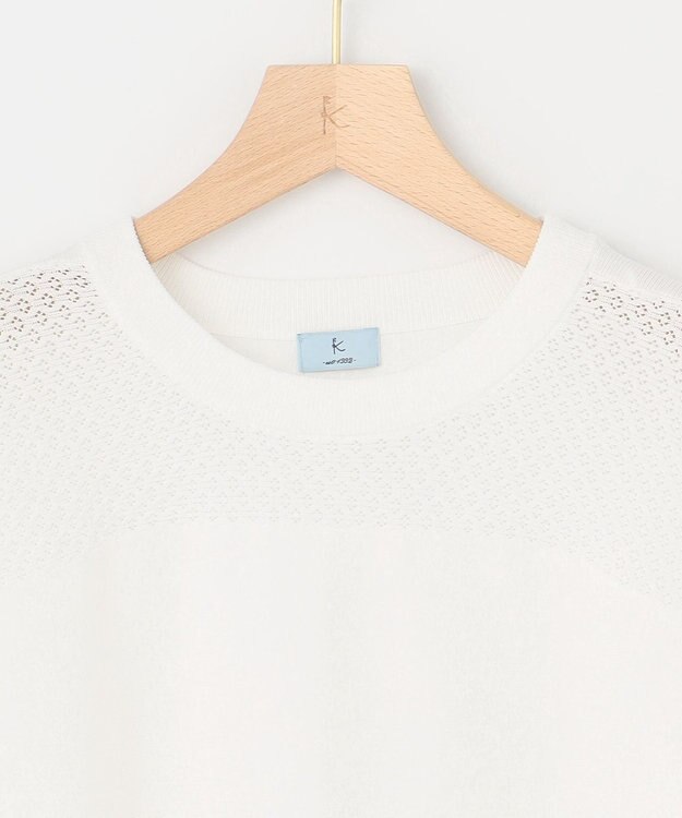 組曲 【WEB限定】メッシュ切り替えドルマン ニット アイボリー系