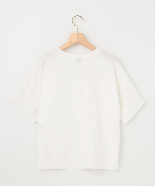 組曲 【WEB限定】メッシュ切り替えドルマン ニット アイボリー系