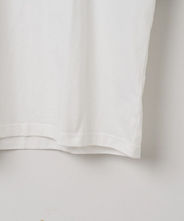 WEGO モチーフ刺繍リンガーT ホワイト