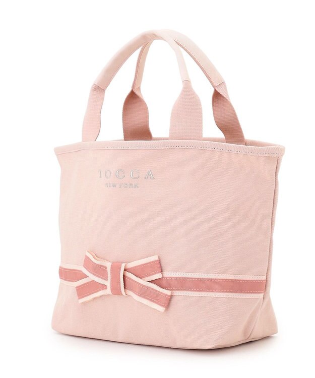 TOCCA BOW BRIDGE CANVAS TOTE トートバッグ ピンク系