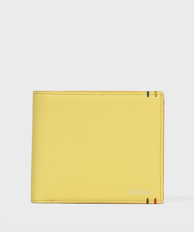 Paul Smith ハイライトステッチ 2つ折り財布 イエロー